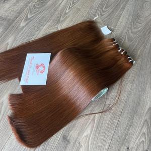 Paquetes rectos de hueso marrón con cierre Paquetes de cabello vietnamita crudo y conjunto de cierre Cabello natural de Vietnam de alta calidad - Product Image 3