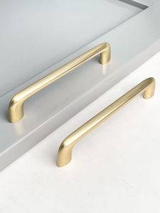 Customizable Brass Pull Handle for Kitchen Drawers <b>Hardware</b> with Sleek Sturdy Ergonomic Modern Design for Everyday Use - Product Image 3