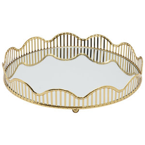 Décoration de restaurant Ramadan personnalisée plateaux de service de cuisine plaque de métal plaqué or tasse à café thé plateau en fer - Product Image 2