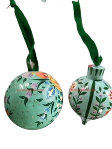 Noël oiseau compte-gouttes UV imprimé maison fête décor suspendu verre artisanat caractéristique vacances Style oiseau compte-gouttes boule arbre ornements - Product Image 2