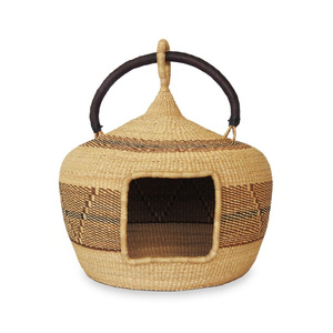 Luxury seagrass cat villa houses sustainable cats accessory sea grass house <b>kitten</b> nest <b>cages</b> - Product Image 1