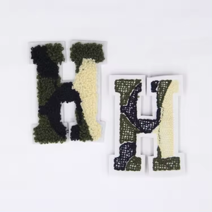 Punto personalizado 26 <span class=keywords><strong>letras</strong></span> 3diy camuflaje toalla bordado procesamiento ropa bolsa decoración bordado parche goma tela pasta - Product Image 6