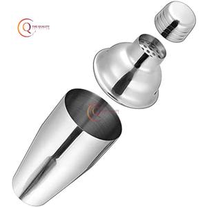 Shaker à cocktail en acier inoxydable Deluxe avec agitateur à cocktail couleur argent brillant poli avec accessoires de bar professionnels - Product Image 5