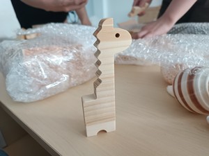 Jouet en bois en forme de dinosaure animal en bois quantité minimale de commande bas cadeaux écologiques pour les enfants jouets en bois éducatifs prêts à expédier - Product Image 5
