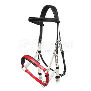 Bride de cheval en cuir avec forme anatomique et casque rembourré doux pour bride de cheval extra confortable à bas prix - Product Image 1