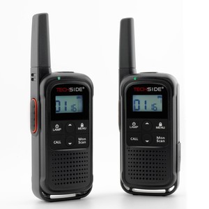 Paire de talkies-walkies à piles AA pour le camping en famille, sans licence PMR446, 16 canaux, 121 codes de confidentialité, lampe torche LED - Product Image 2
