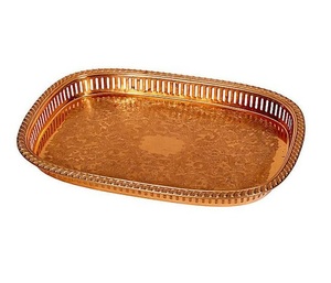 Tahura exporte des plateaux de service en métal en aluminium et en cuivre de nouveau style dans des tailles de formes personnalisées et en métal pour la décoration de table - Product Image 3