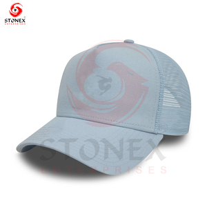 Casquette de camionneur à 6 panneaux avec logo personnalisé Casquette de camionneur design à rayures hip hop réglable avec fermeture sportive à séchage rapide - Product Image 3