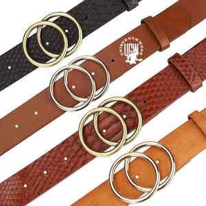 เข็มขัดหนังแท้สำหรับผู้ชายปรับแต่งได้เข็มขัดแฟชั่นหนังวัวแบบลำลองสีดำโลโก้ OEM - Product Image 4