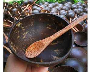 ชามกะลามะพร้าวทำมือผลิตในเวียดนามพร้อมพื้นผิวการตกแต่งที่สมบูรณ์แบบสำหรับขายปลีกชามกะลามะพร้าว - Product Image 4