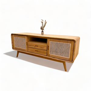 Soportes de TV de madera maciza de teca 100% al por mayor modernos para el hogar, oficina, sala de estar, dormitorio, 35-40 días de entrega, pedido mínimo de 50 piezas - Product Image 1