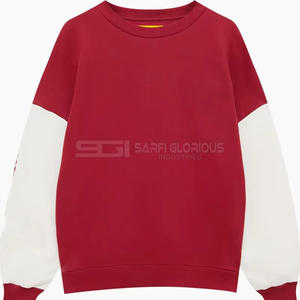 Sweat-shirt à col rond surdimensionné personnalisé pour femmes, en molleton épais, confortable, décontracté, pour l'impression - Product Image 5