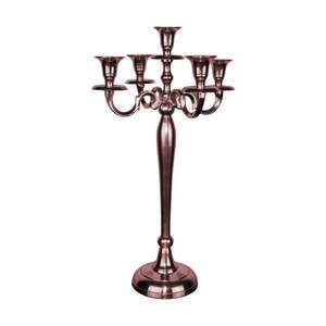 Candelabros de piso de boda 5 brazos candelabros metálicos plateados para decoración de eventos de boda centros de mesa hechos a mano - Product Image 5