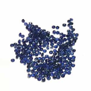 Saphir bleu naturel 2 mm rond brillant coupe pierres précieuses à facettes en vrac pour la fabrication de bijoux 3 mm de hauteur - Product Image 2