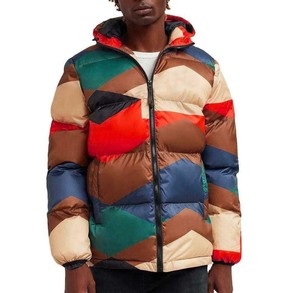 Veste imperméable en nylon et coton pour homme, col montant décontracté, fermeture éclair, matelassée, logo frontal, fournisseur en gros - Product Image 5