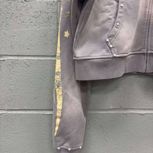 Sweat à capuche en polaire d'hiver, brillant, avec logo personnalisé, streetwear, designer, strass, hip hop, homme et femme - Product Image 5