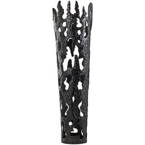 Vase à fleurs en aluminium noir fait à la main en gros, style design côtier, vase de table pour la décoration de la maison et des mariages, meilleur prix - Product Image 2