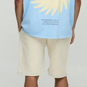 Pantalones cortos de longitud larga con punto de contraste Mundial de ajuste relajado con logotipo personalizado para hombre último estilo informal precio de fábrica al por mayor - Product Image 5