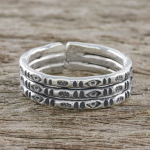 Wholesale Factory Price Unisex Handmade Sterling Silver Geometric Wrap <b>Ring</b> Bohemia Christian Style Fashionable <b>Rings</b> - Product Image 5