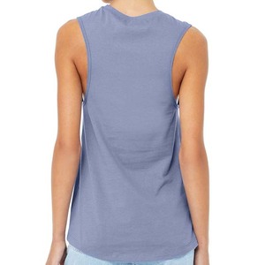 Camiseta sin Mangas para Mujer al por Mayor, Personalizada OEM, Moda de Verano, Cuello Redondo, Chaleco para Gimnasio y Entrenamiento, 100% Algodón Transpirable - Product Image 3