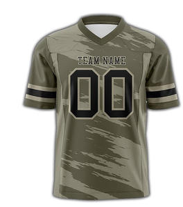 Custom Manufacture Top Quality Custom 7 <b>v</b> 7 Embroidered American Football Jersey Wholesale Printed Football Tops <b>T</b>-<b>shirts</b> - Product Image 1