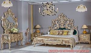 Cama de respaldo alto Premium para el hogar, conjunto de muebles de dormitorio de diseño de gran Villa, cama principal real y muebles de dormitorio - Product Image 4