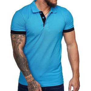 Algodón de manga corta para hombre de la mejor calidad para Polos Diseño personalizado con patrón sólido Ropa informal transpirable - Product Image 3