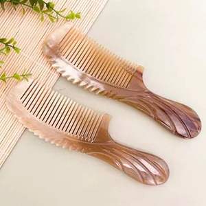 Peine de cuerno de búfalo hecho a mano para peine de cuerno de pelo extensión de cabello Color cuerno Natural completo para cabello con la mejor calidad en Vietnam - Product Image 6