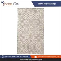 Produits les plus vendus Tapis en coton géométrique moderne rectangulaire à tissage plat lavable pour salon usage domestique