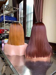 100 cheveux humains bob perruques Double dessiné brut cheveux vietnamiens couleur noire os droite vierge Extensions de cheveux humains pour les femmes noires - Product Image 5