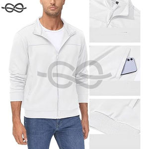 Chaqueta de chándal ligera con cremallera completa para hombre High Street Casual Workout Running Athletic Active Coat Pockets Everyday Gym Sports Wear - Product Image 4