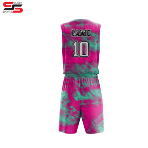 Diseño de logotipo de equipo personalizado Jersey cosido y ropa de baloncesto corta Uniforme de baloncesto amarillo y morado de dos tonos - Product Image 6