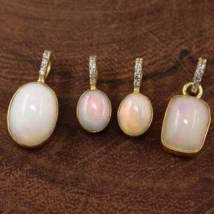 Natural Fire Ethiopian Opal <b>Pendant</b> Necklace Handmade Gemstone Jewelry Multifire <b>Crystal</b> Necklace Elegant Gift For Her - Product Image 5