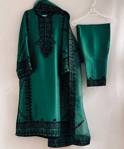 Muslim Abaya Dress Ready Made Women Polyester <b>Fiber</b> Modest Vacation Floor-Length A-Line Elegant Stitched - Product Image 6