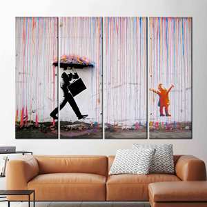 Tableau sur toile encadré 4P Gallery - Cadre transparent, design Art Déco, paysages pittoresques, art mural - Product Image 1