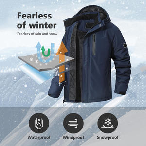 Fournisseur OEM Vestes de ski personnalisées pour l'hiver Manteau coupe-vent en tissu imperméable respirant avec impression de marque privée - Product Image 2