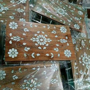 Handmade Wooden Frame Acrylic Date and Sweet Box with Mother of Pearl Inlay Lid Custom Size Luxury Ramadan and Eid Gift for Home - Product Image 1