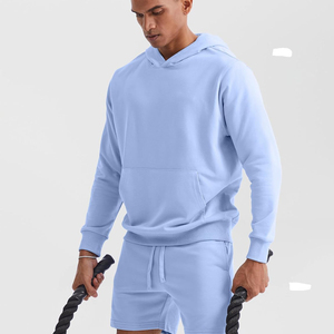 Sweat-shirt uni en polyester 100% pour homme, lavage à l'acide, taille plus, poids lourd, service OEM, sweat-shirt basique - Product Image 3