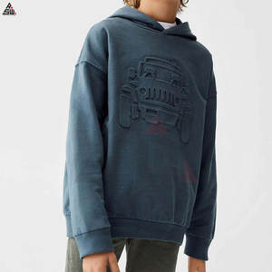 Nouvel arrivage Sweats à capuche gaufré 100% coton à séchage rapide de style streetwear Design OEM personnalisé coupe régulière hiver - Product Image 5