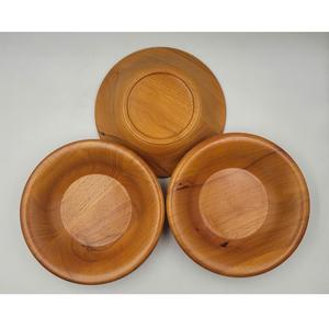 Plato de goma de madera minimalista de Color Natural personalizable, forma redonda ecológica, platos y platos de Vietnam OEM/ODM - Product Image 6