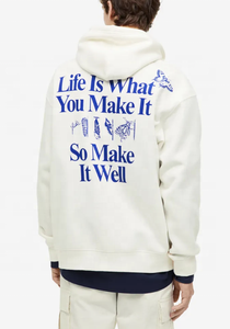 2024 industrie tendance hommes 100% coton éponge imprimé doublé hiver à capuche respirant coupe ample Streetwear brodé OEM - Product Image 5