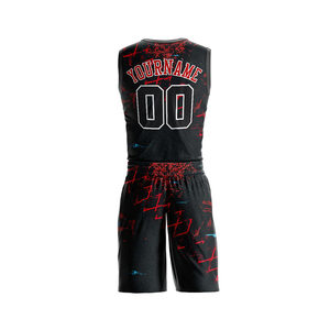 Uniforme de basket-ball à séchage rapide Derniers ensembles de maillots de basket-ball de conception Uniforme de basket-ball portable double face pour hommes - Product Image 2