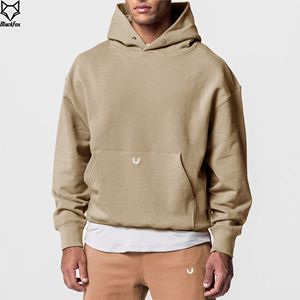 Sudadera con Capucha Extra Grande para Hombre, Diseño Minimalista en Negro Sólido, Logotipo Bordado en la Parte Delantera, Bolsillo, Corte Regular, Ropa de Otoño - Product Image 6