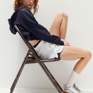 High Quality Winter Drop Shoulder Cropped Washed Hoodie Women Oversized Streetwear Custom Logo <b>Zipper</b> Casual Tops - Product Image 5