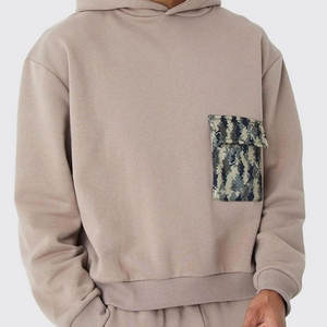 Vêtements de sport tendance, ensemble de survêtement deux pièces d'hiver, sweat-shirt à capuche et pantalon de jogging à jambes larges, ensemble de survêtement surdimensionné - Product Image 3