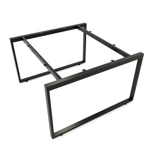 Pieds de bureau de style design industriel, lot de 2, 120x120, 25x50, en fer robuste, assemblage requis, HCRT005 - Product Image 1