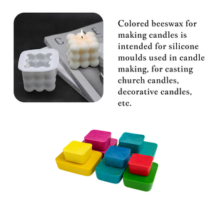 30 + couleurs de luxe pour la cire d'abeille naturelle pour la fabrication de bougies Bougies en cire d'abeille de couleur beige verte Matières premières pour la fabrication de bougies - Product Image 5