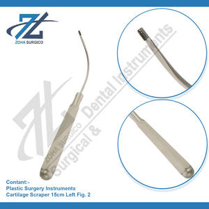 DINGMAN 15cm Izquierda Fig. 2 Ajuste anatómico Cuchilla de vástago curvo Remodelación Suavizante Cartílago nasal Base ósea Instrumento quirúrgico - Product Image 3