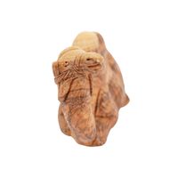 Sculpture de chameau en bois d'olivier sculpté à la main, 13 cm, figurine de la Nativité, décoration de Noël, design Art Déco, fait main à Bethléem
