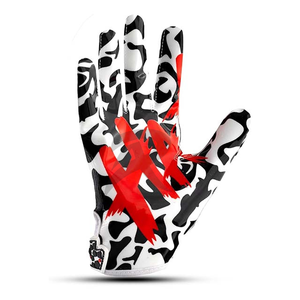 Hot Selling Adult Youth Outdoor Sport American <b>Football</b> Receiver Gloves Custom Silicone Grip Secure Catch And High Performance - Product Image 5